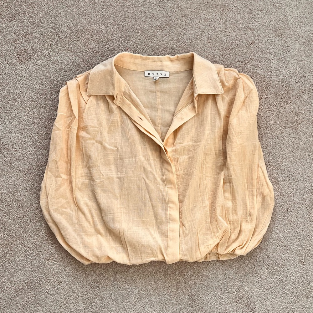 Hyfve Cropped Collared Blouse | Like New
